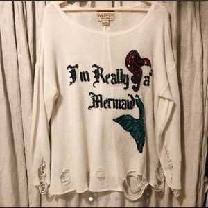 🚫SOLD WILDFOX I'M REALLY A MERMAID SWEATER